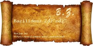 Bazilidesz Zénó névjegykártya